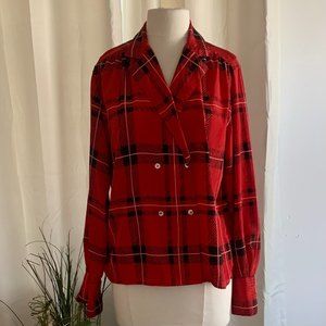 Vintage Christian Dior Chemises Satin Blouse Size 10